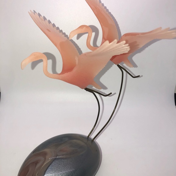 Vintage John Perry Mooon Egg Pink Flamingos 1985 - Picture 9 of 11